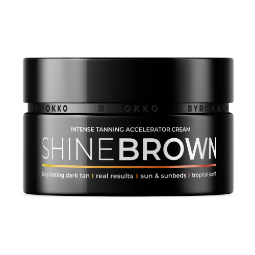 Shine Brown crema per un'abbronzatura più rapida.