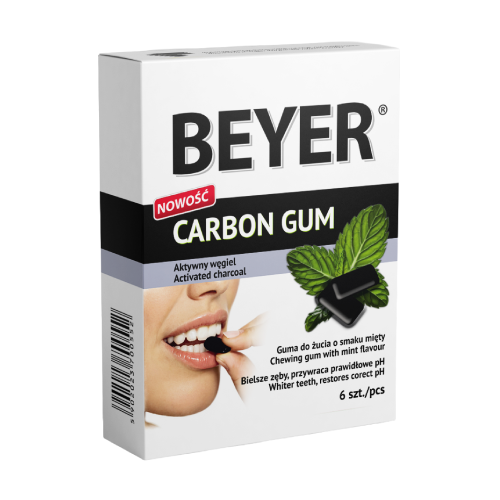 Carbone - gomme da masticare con carbone attivo, 6 gomme da masticare