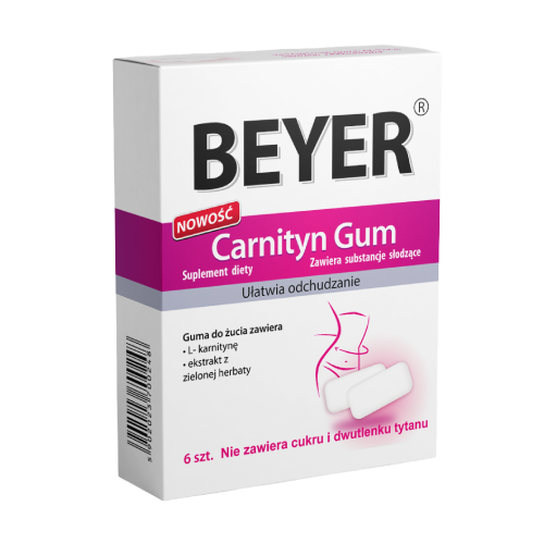 Carnitine - gomme da masticare con L-carnitina, 6 gomme da masticare