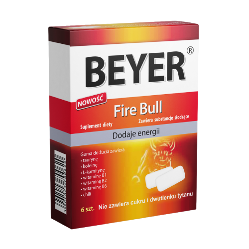 Fire Bull - gomme da masticare per aumentare l'energia, 6 gomme da masticare