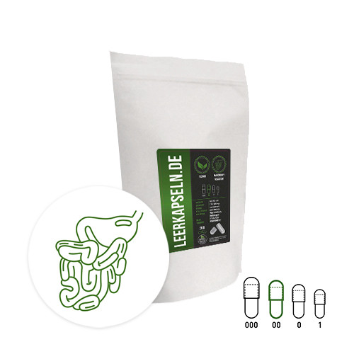 Capsule vuote 00 - gastroresistenti, vegane, 200 pezzi 