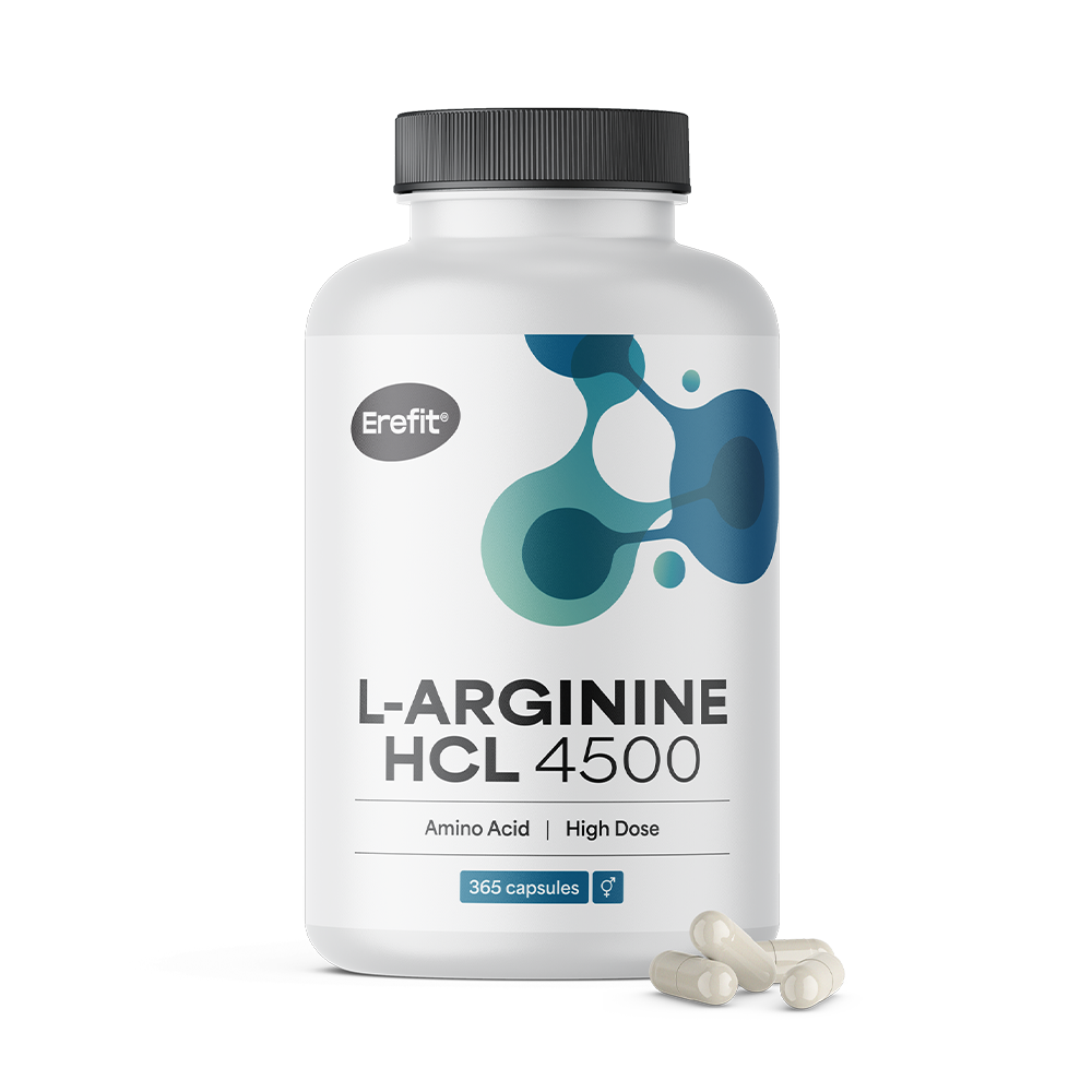 L-arginina HCL 4500 mg in capsule.