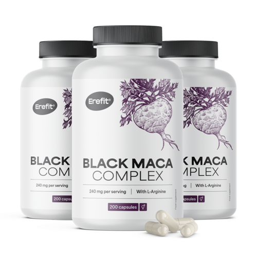 3x Maca nera complesso, totale 600 capsule