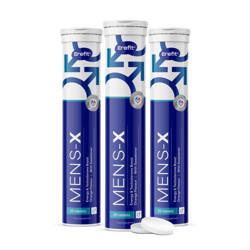 3x Mens-X – compresse effervescenti per uomini, totale 60 compresse effervescenti