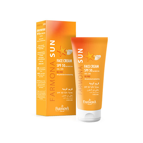 Crema solare per il viso SPF 50.