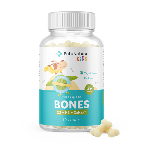 BONES - Caramelle gommose per bambini per le ossa, 30 caramelle gommose