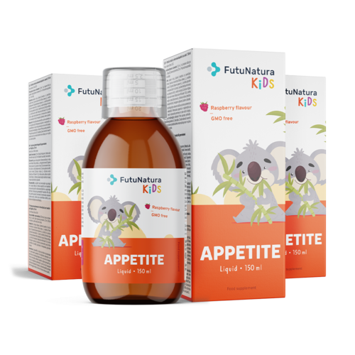 3x APPETITE – Integratore in forma liquida per bambini per l'appetito, totale 450 ml
