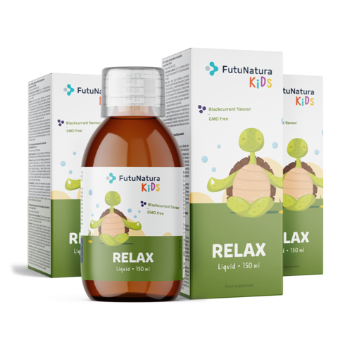 3x Integratore in forma liquida per bambini – per il relax, totale 450 ml