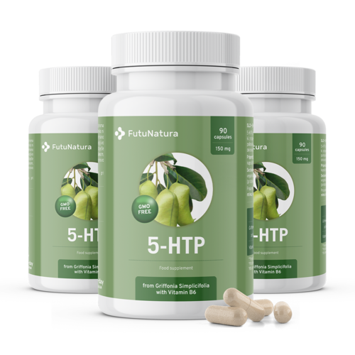 3x 5-HTP 150 mg - Griffonia Simplicifolia, totale 270 capsule