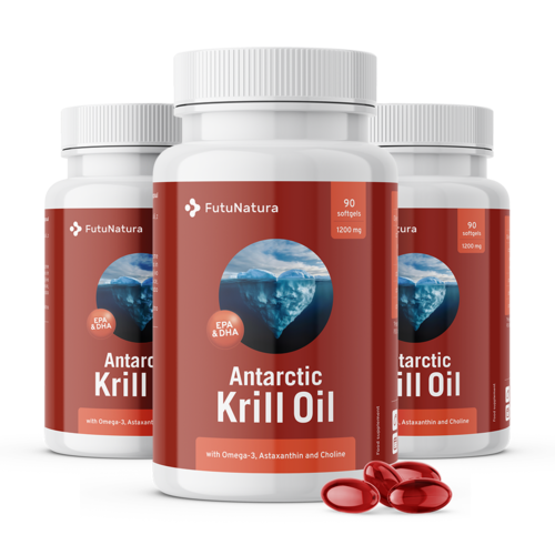 3x Olio di krill 1200 mg, in totale 270 capsule molli