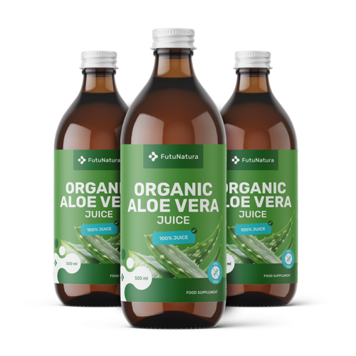 3x BIO Succo di aloe vera, totale 1500 ml