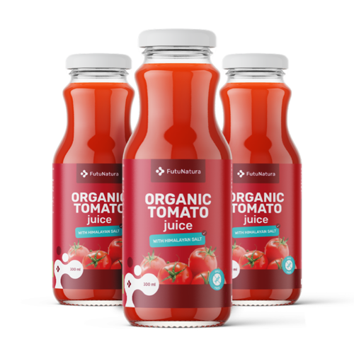 3x BIO Succo di pomodoro con sale dell'Himalaya, insieme 900 ml
