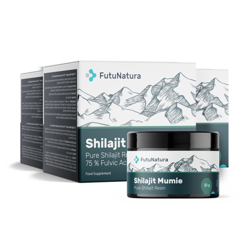 3x Shilajit Mumio resina – 75 % di acido fulvico, totale 90 g