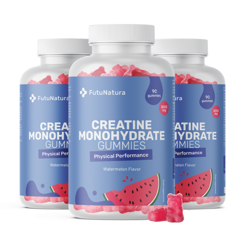 3x Creatina monoidrato 3000 mg – anguria, totale 270 caramelle gommose