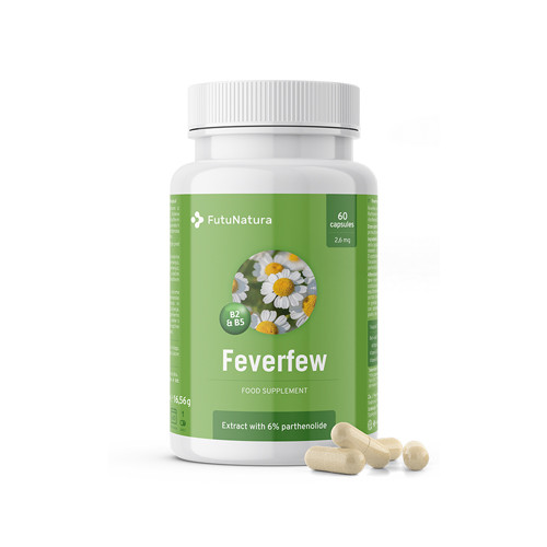 Feverfew (partenio) per emicrania e mal di testa, 60 capsule