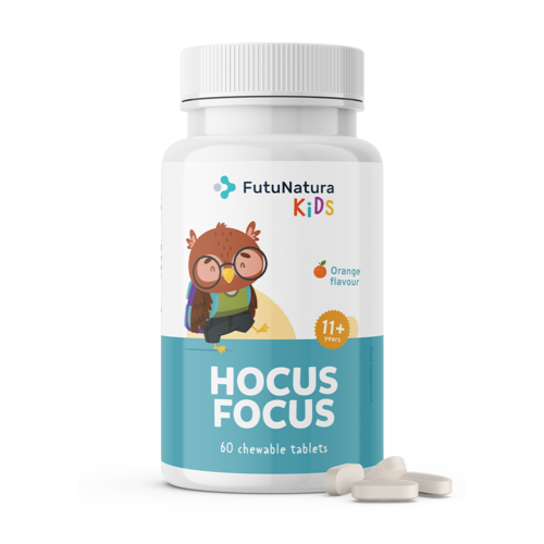 HOCUS FOCUS per alunni - concentrazione e studio, 60 compresse masticabili