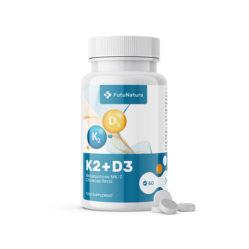 Vitamina K2 + D3, ossa sane, 60 compresse