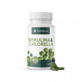 Alghe Spirulina + Chlorella, energia e detox, 100 compresse