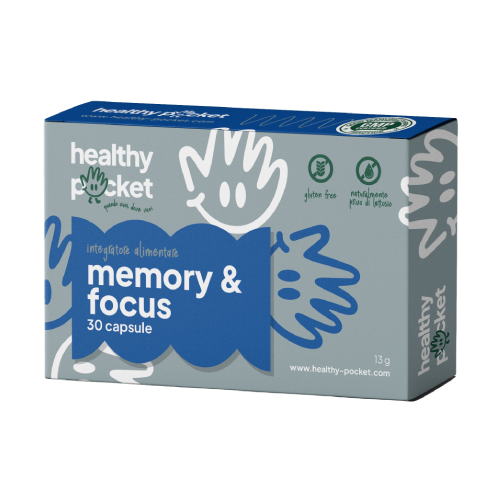 Memory & Focus – complesso con brahmi e rodiola, 30 capsule