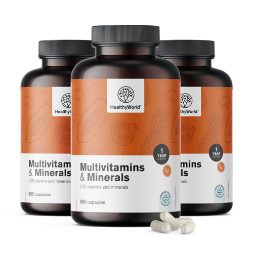 3x Multivitamine e minerali, totale 1095 capsule
