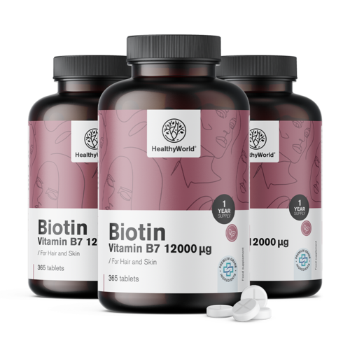3x Biotina 12000 µg, totale 1095 compresse
