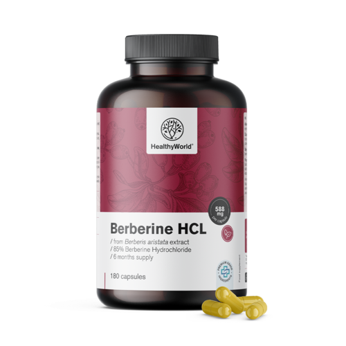 Berberina HCL 500 mg, 180 capsule