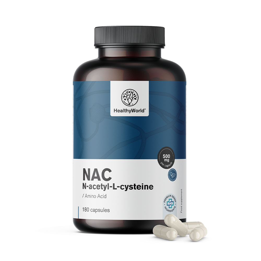 N-acetil cisteina o NAC in capsule. 