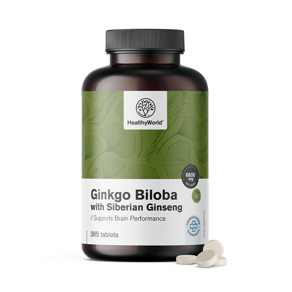 Ginkgo biloba con ginseng siberiano in compresse