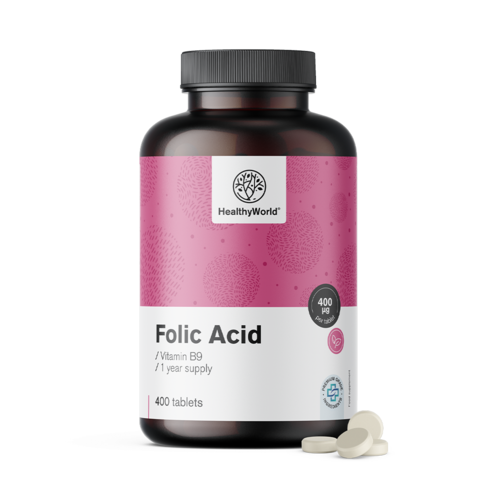 Acido folico 400 μg in compresse.