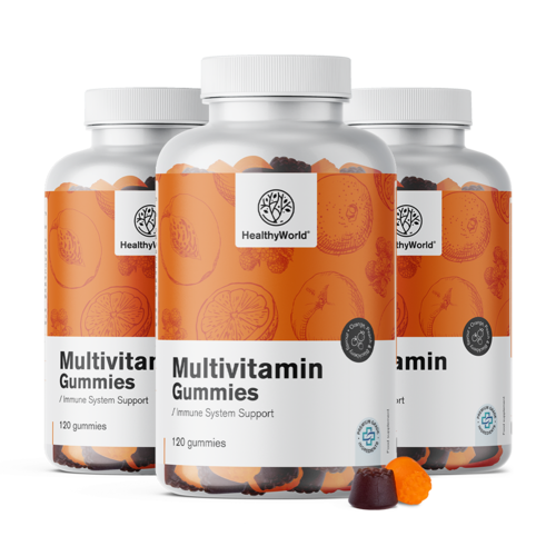3x Multivitaminici – caramelle gommose con 10 vitamine, totale 360 caramelle gommose