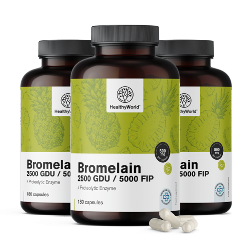 3x Bromelina 500 mg, totale 540 capsule