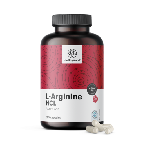 L-arginina HCL 4500 mg, 365 capsule