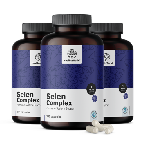 3x Complesso di selenio 200 µg, totale 1095 capsule