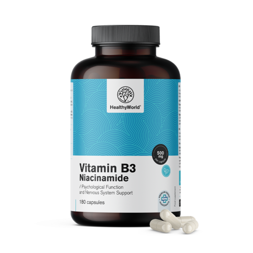 Vitamina B3 500 mg – niacinamide, 180 capsule 