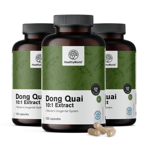3x Angelica cinese - Dong quai 530 mg, totale 360 capsule