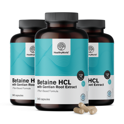 3x Betaina HCL 1120 mg, totale 720 capsule