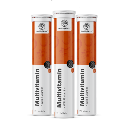 3x Multivitamine – compresse effervescenti, totale 60 compresse effervescenti