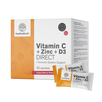 Vitamina C 500 + Zinco + D3 DIRECT con gusto di mela