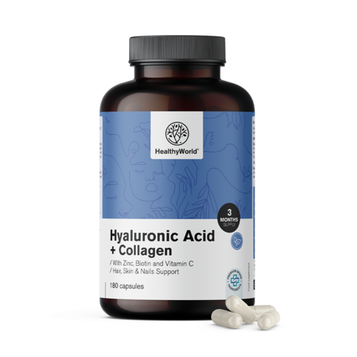Complesso acido ialuronico + collagene, 180 capsule