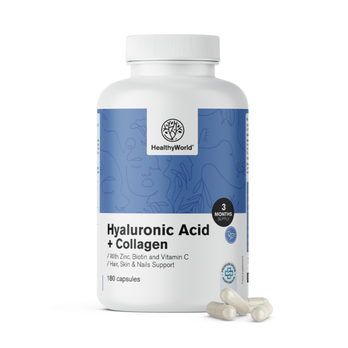 Complesso acido ialuronico + collagene, 180 capsule