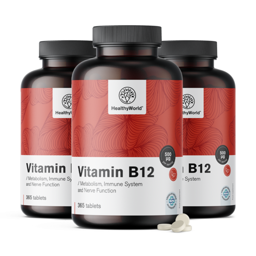 3x Vitamina B12 500 µg, totale 1095 compresse