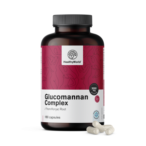 Complesso di glucomannano 3000 mg, 180 capsule