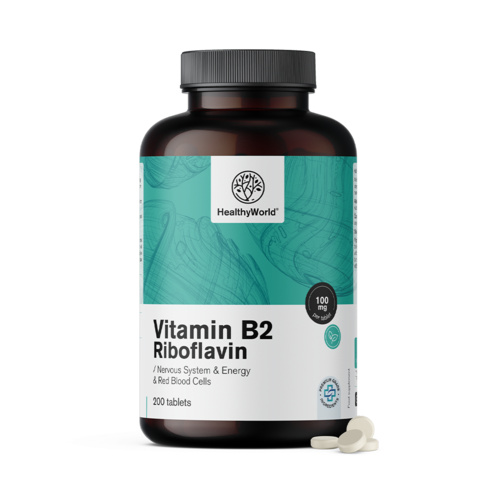 Vitamina B2 – riboflavina 100 mg, 200 compresse