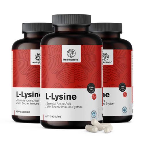 3x L-lisina 1000 mg, totale 1200 capsule