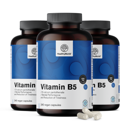 3x Vitamina B5 500 mg, totale 720 capsule