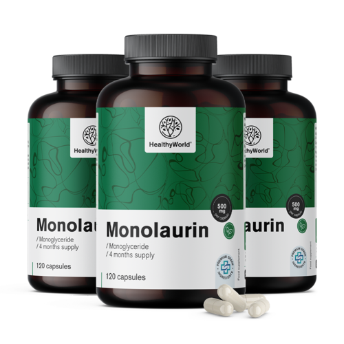 3x Monolaurina 500 mg, totale 360 capsule