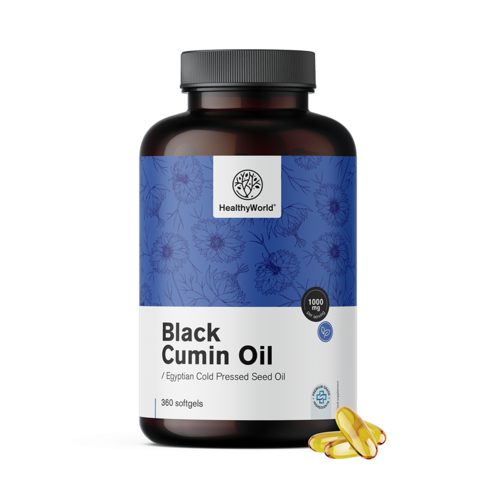 Olio di cumino nero 1000 mg, 360 capsule molli
