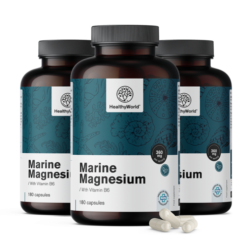 3x Magnesio marino 360 mg, totale 540 capsule