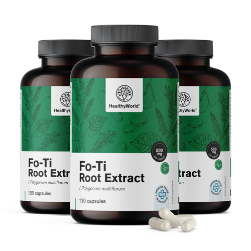3x Fo-Ti (He Shou Wu) 500 mg, totale 360 capsule