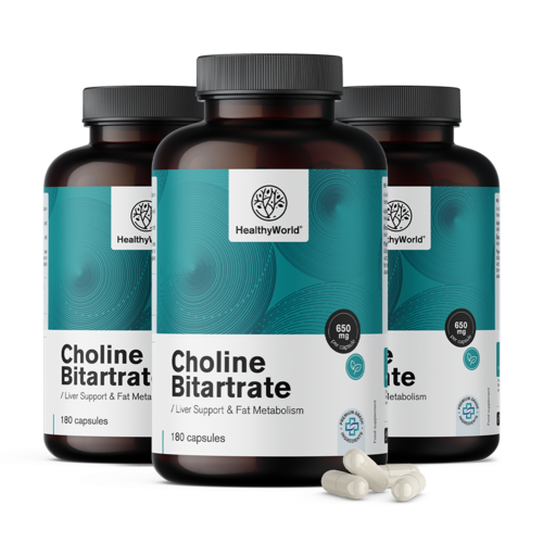3x Colina bitartrato 650 mg, totale 540 capsule